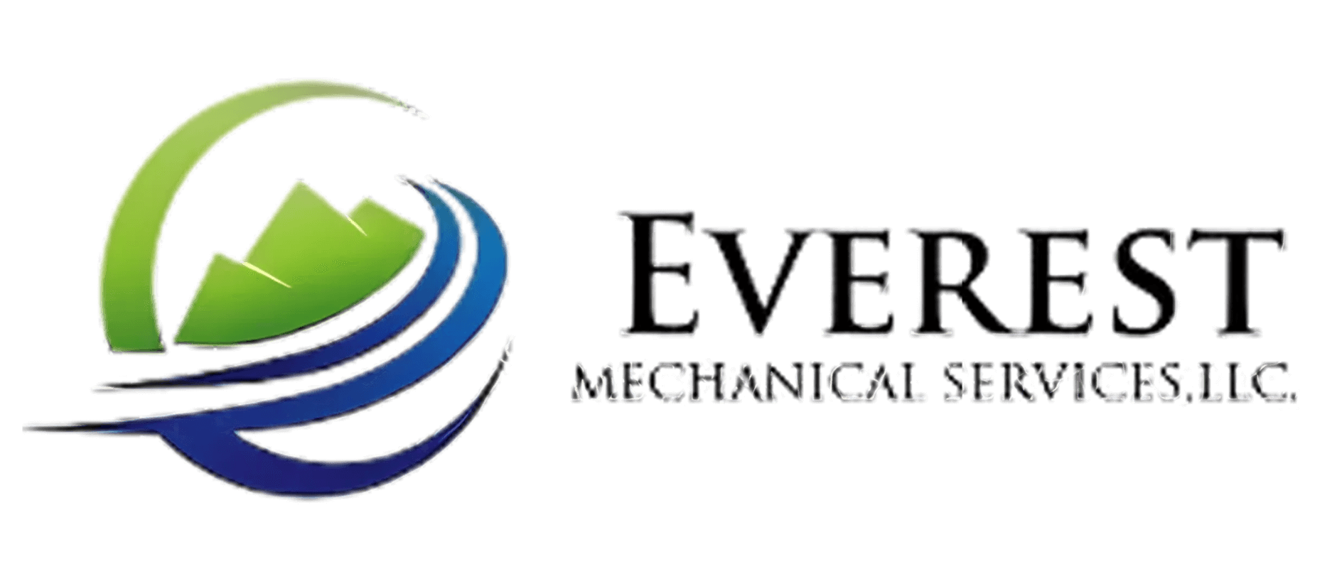 Everest Mechanical company logo featuring stylized blue and grey text